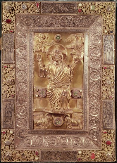 Christ in Majesty between the symbols of the Evangelists, c.1228 by Hugo d Oignies